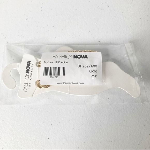 Fashion Nova My Year 1996 Gold Anklet - Picture 7 of 7